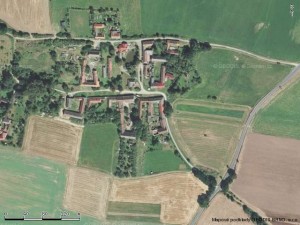 Letecký pohled na Hájek v současnosti